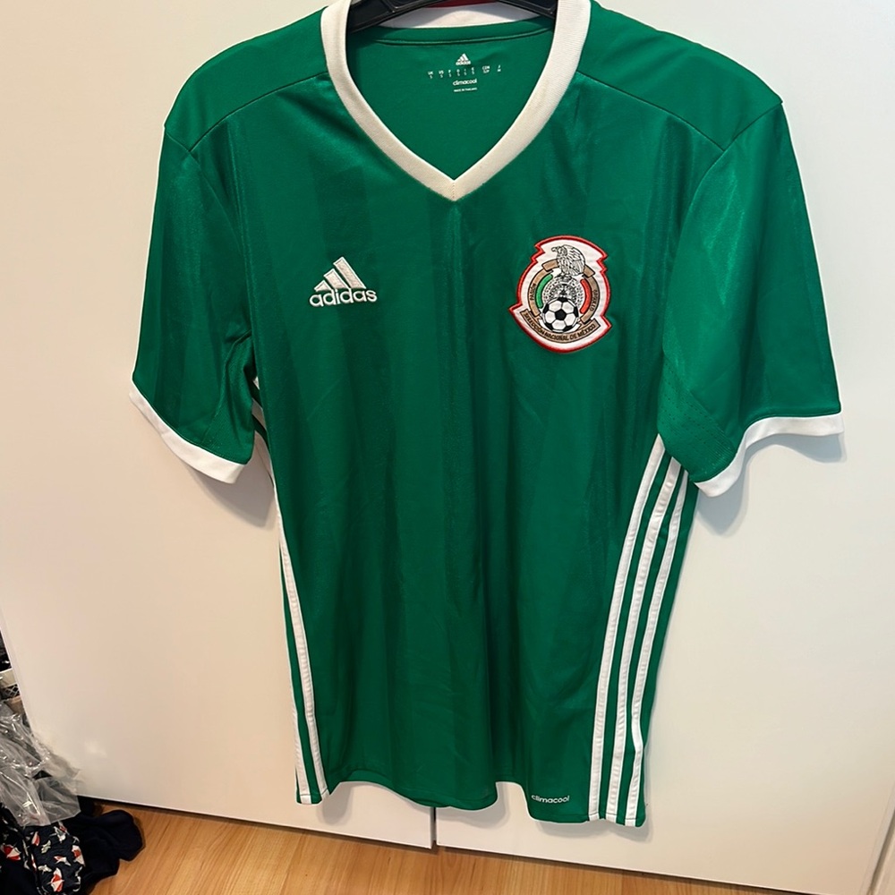Adidas Mexico Green Soccer Jersey with White Trim